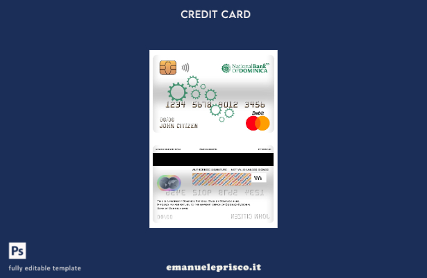 stile verificato Modello di carta di debito principale della banca National Bank